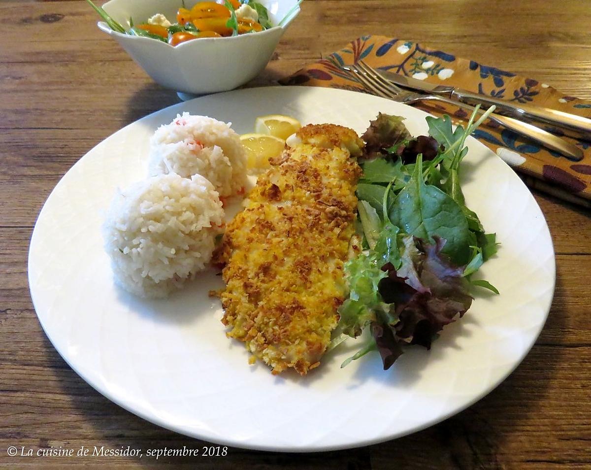 recette Filets d’aiglefin en croûte citronnée +