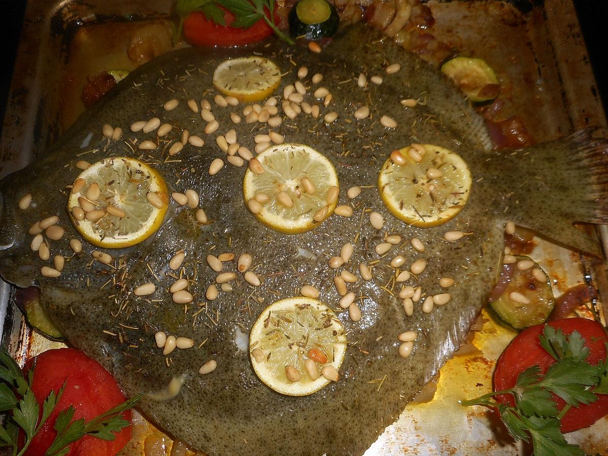 recette Turbot avec ses légumes au four