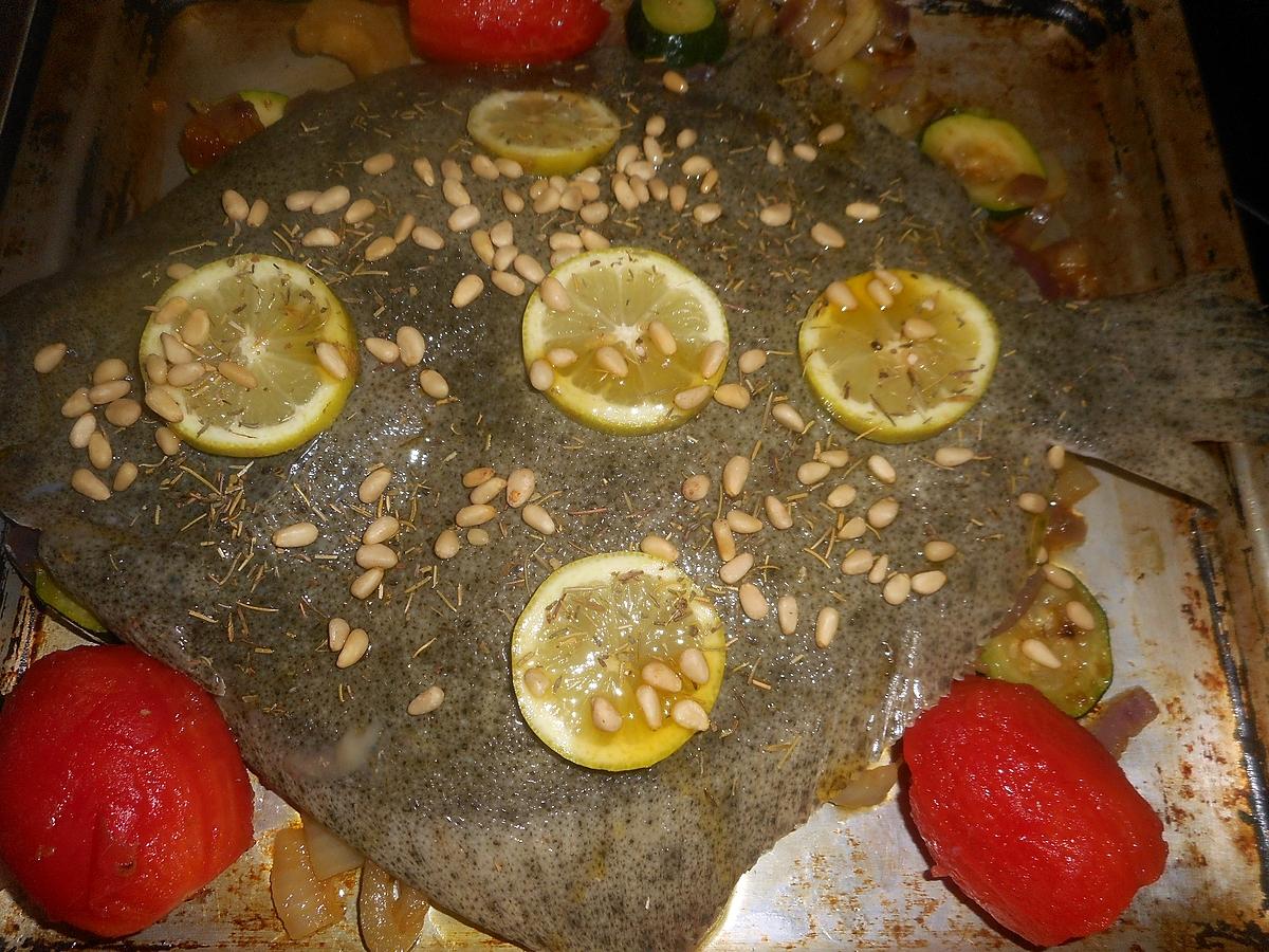 recette Turbot avec ses légumes au four