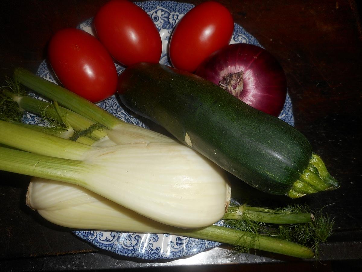 recette Turbot avec ses légumes au four