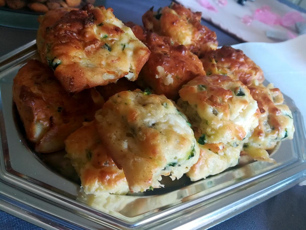 recette Minis cake apéritifs courgettes bleue et noix