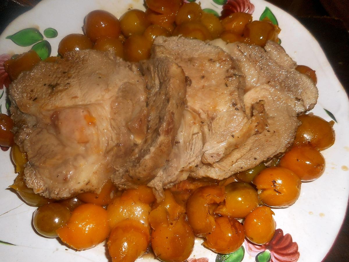 recette Roti de porc échine aux mirabelles de lorraine