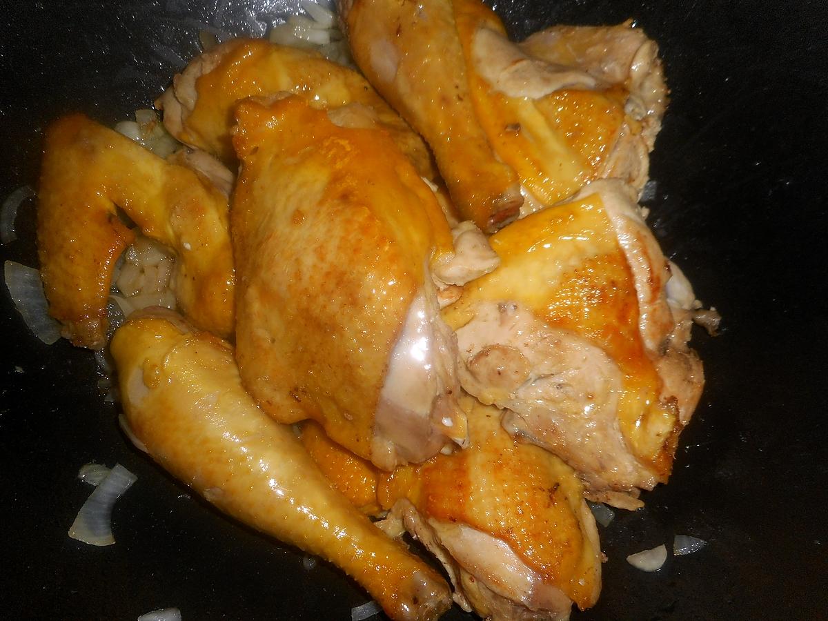 recette Fricassée de poulet à la lyonnaise