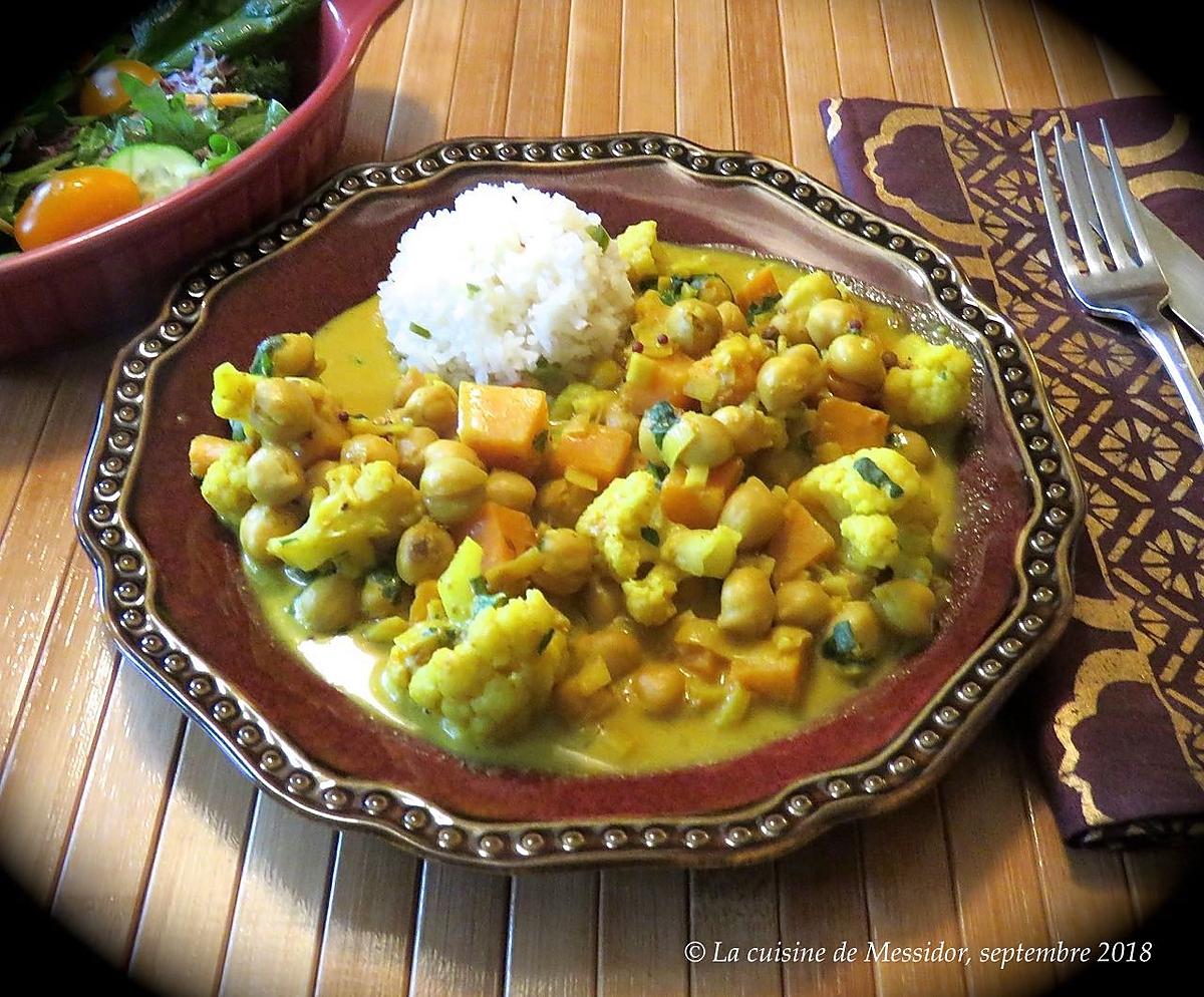 recette Cari de légumes au lait de coco