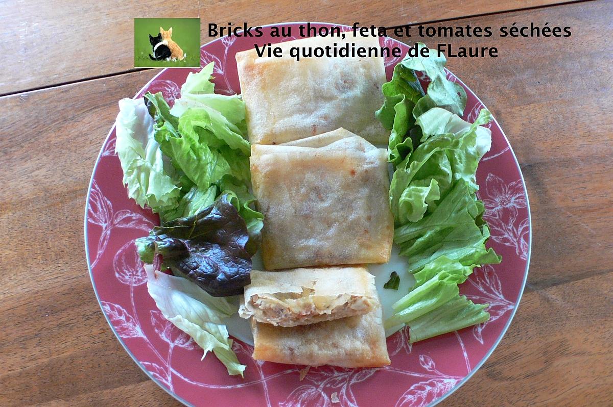 recette Bricks au thon, feta et tomates séchées