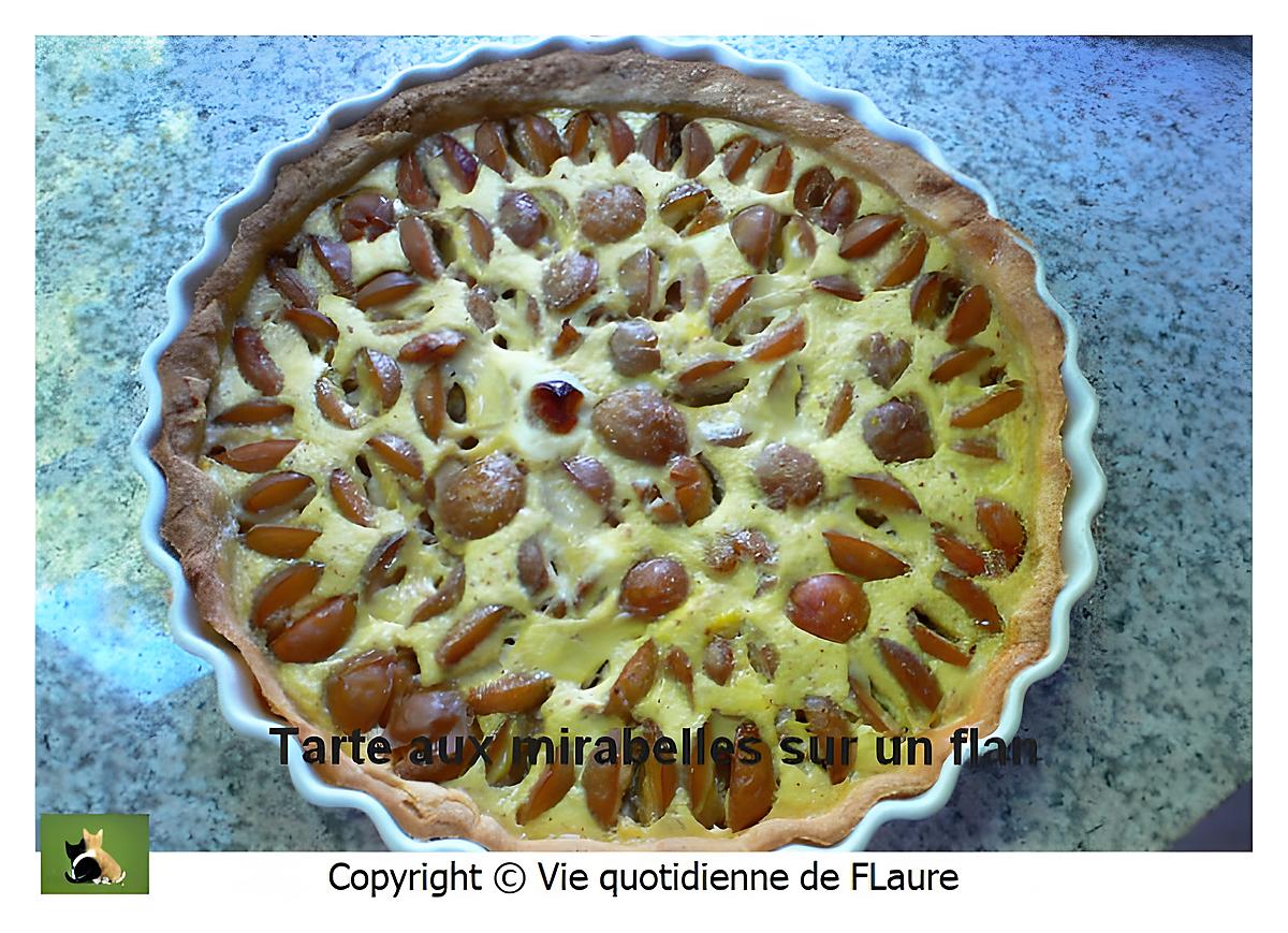 recette Tarte aux mirabelles, crème amandine