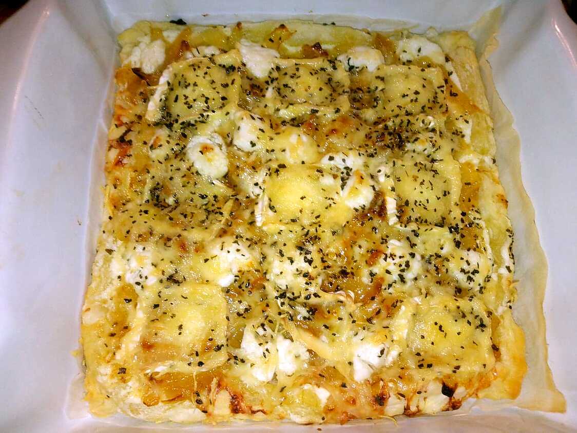 Recette de Tarte chèvre frais, miel