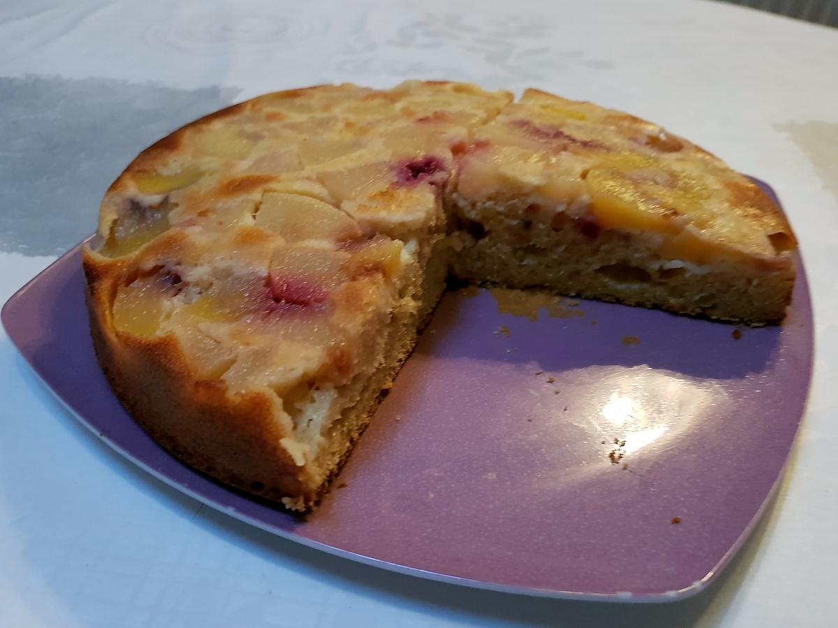 recette Gâteau aux pêches et aux nectarines