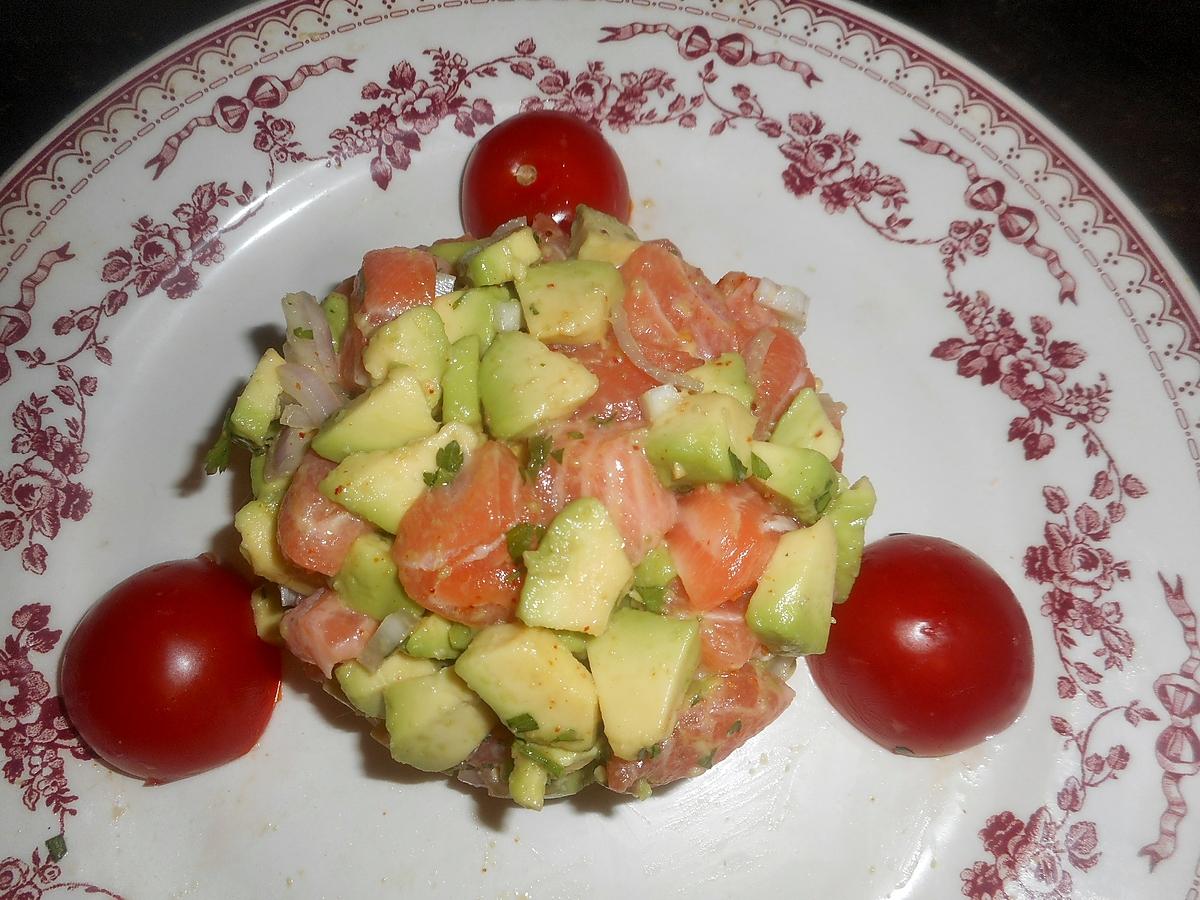 recette Tartare de saumon a l avocat