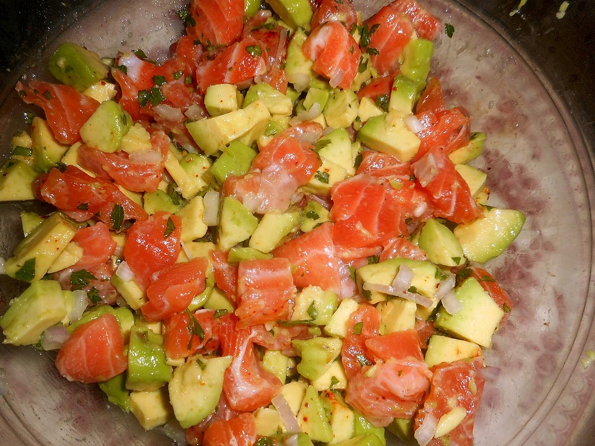 recette Tartare de saumon a l avocat