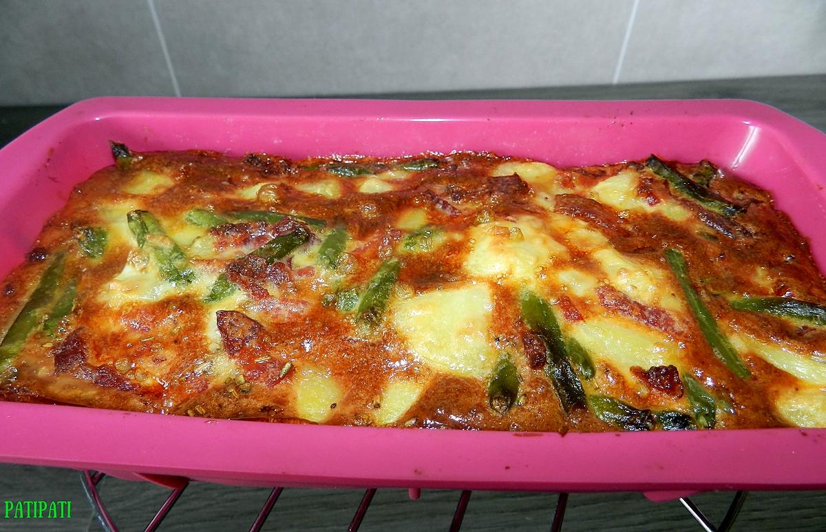 recette Terrine aux œufs pomme de terre-haricots et lardons