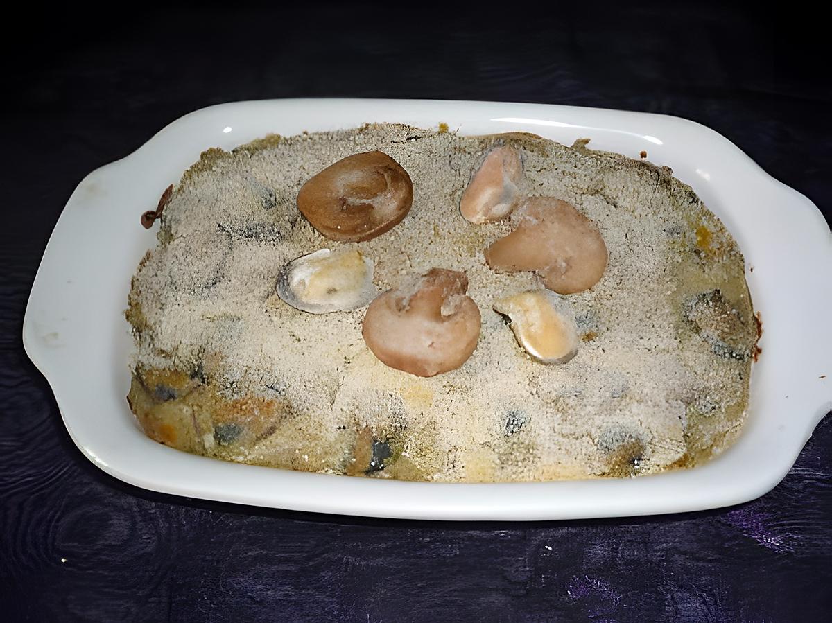 recette Gratin moules/champignons