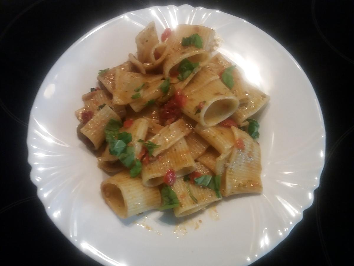 recette Paccheri a la méditerranéenne