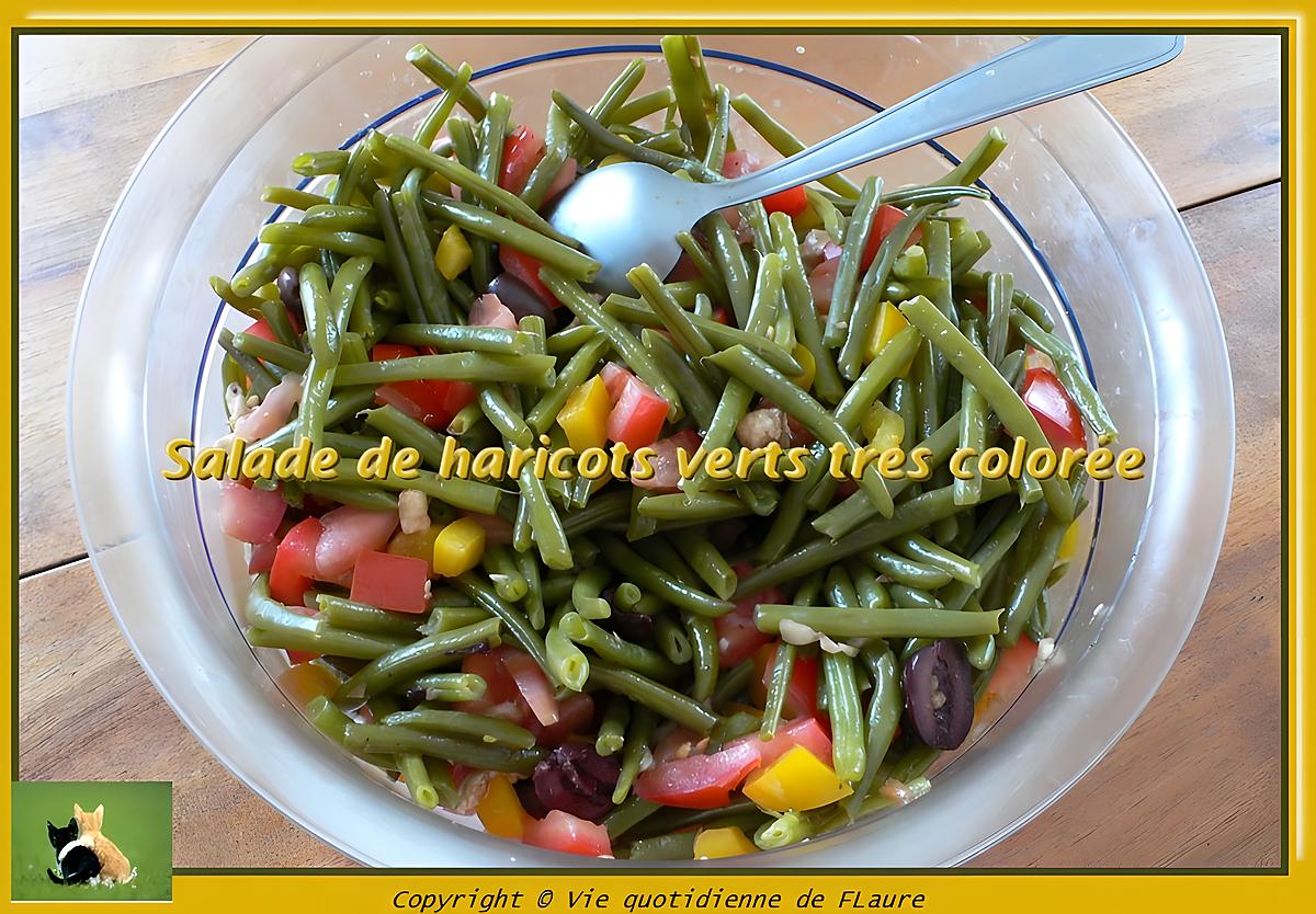 recette Salade de haricots verts très colorée