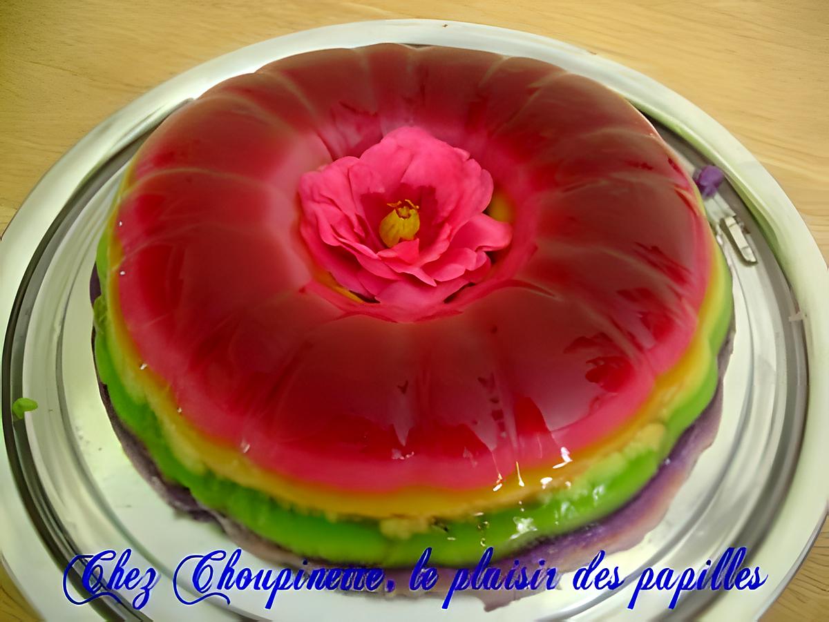 recette Jello ruban arc-en-ciel