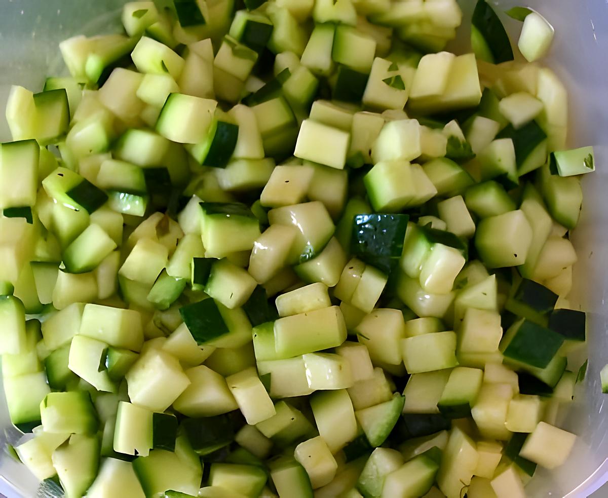 recette Petite salade de dés de courgettes