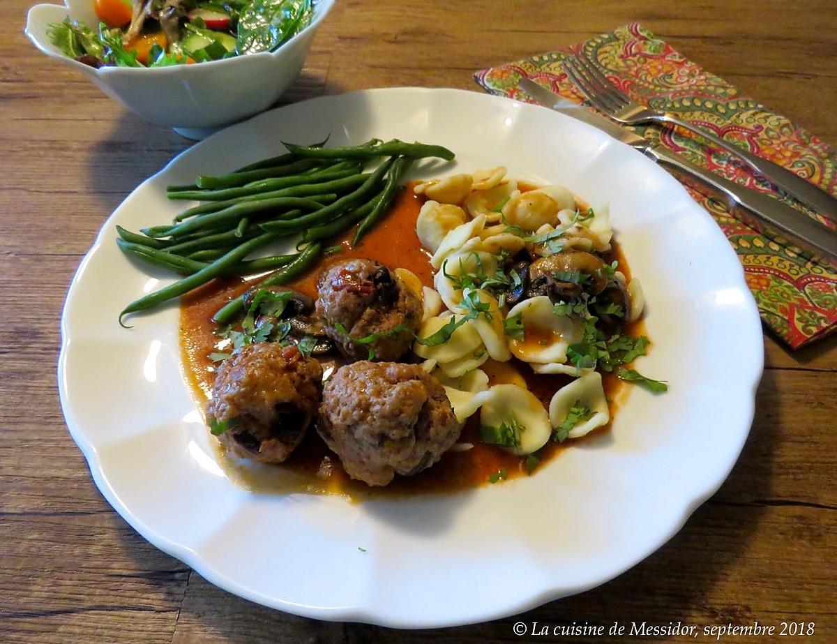 recette Boulettes de porc aux champignons