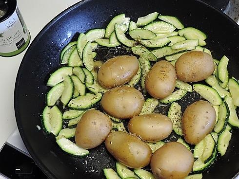 recette Filet de cabillaud au pesto de vert de courgette et pommes de terre grenaille