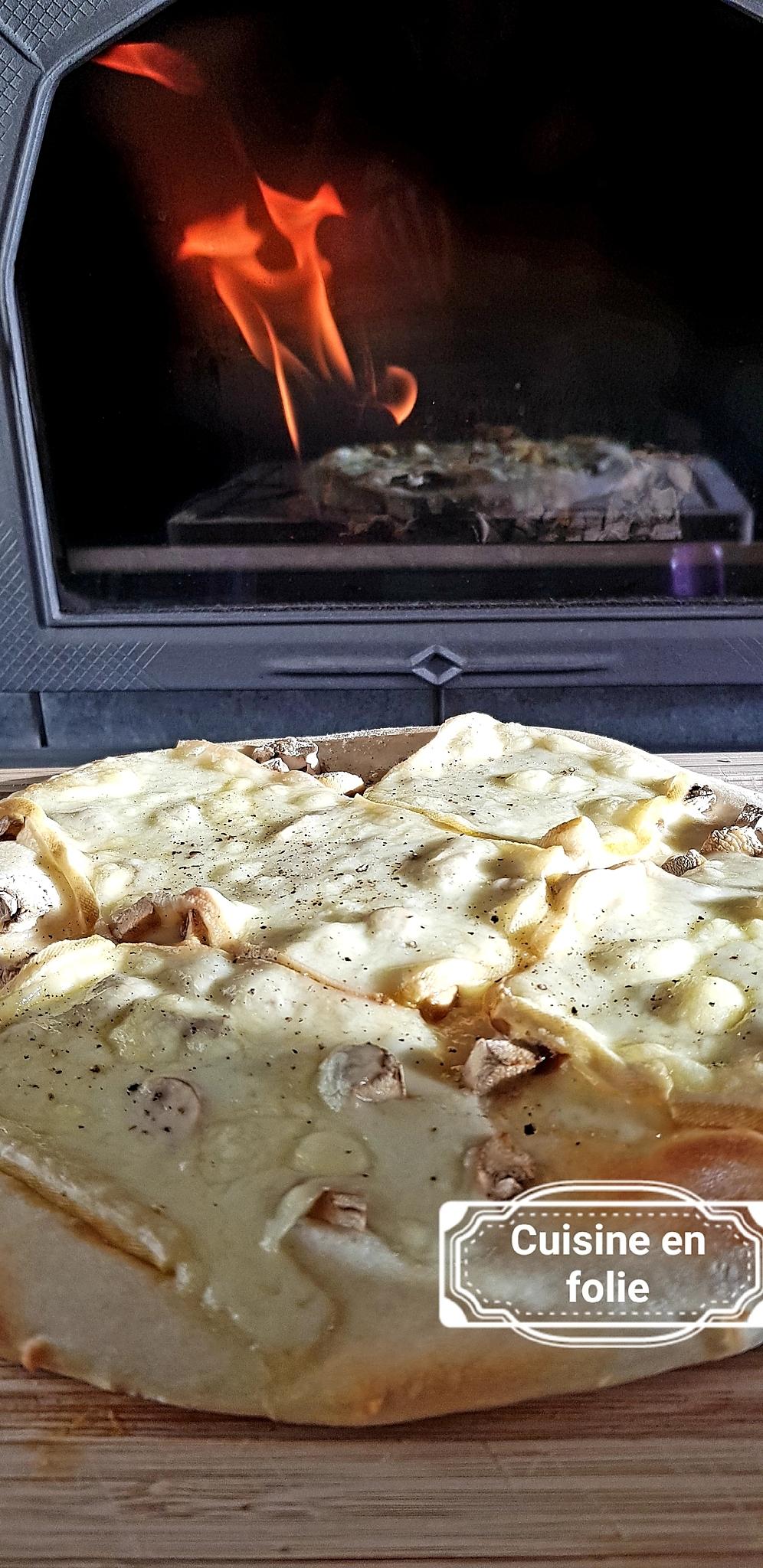 recette Pizza raclette champignons