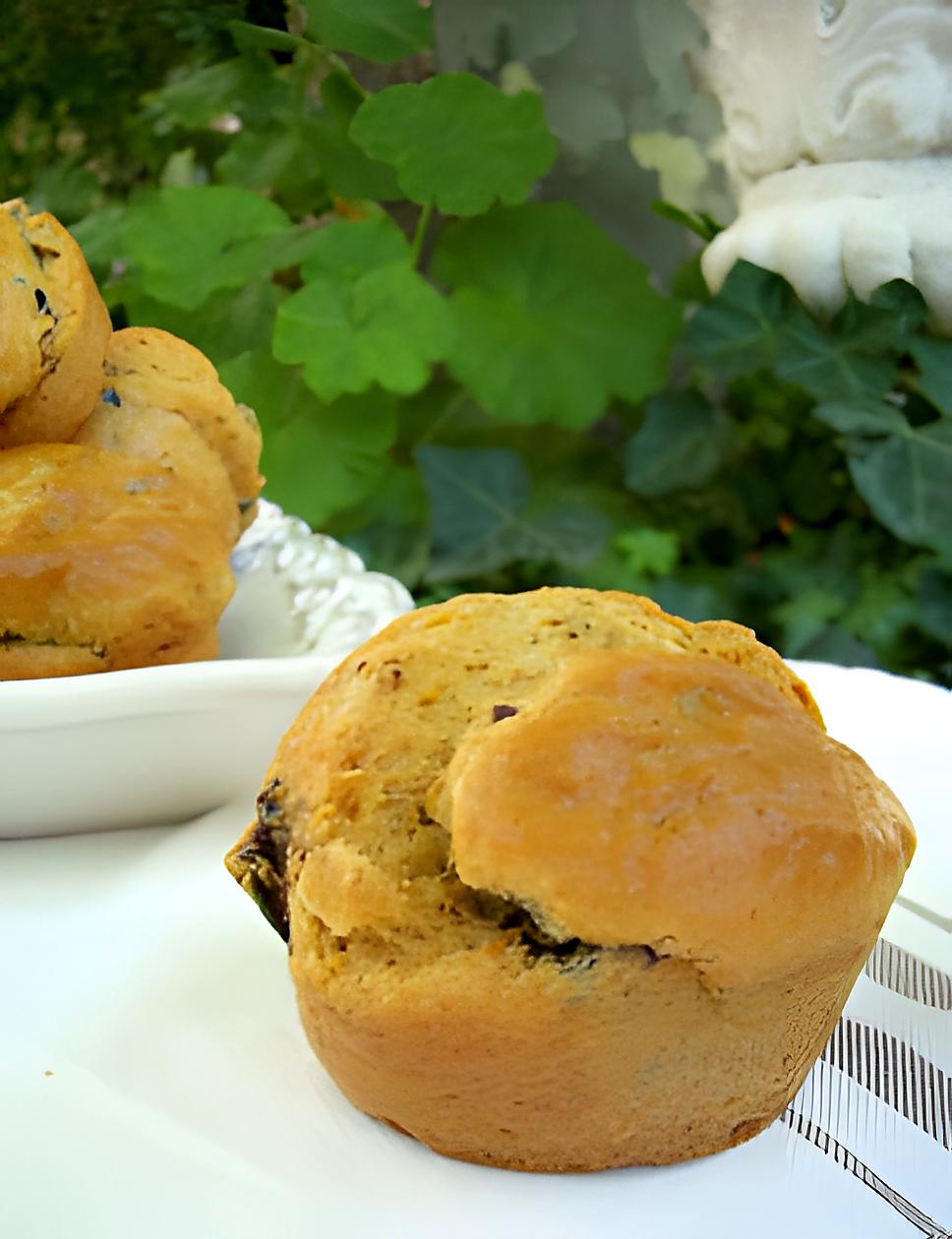 recette Muffins tomatés aux aubergines & olives noires