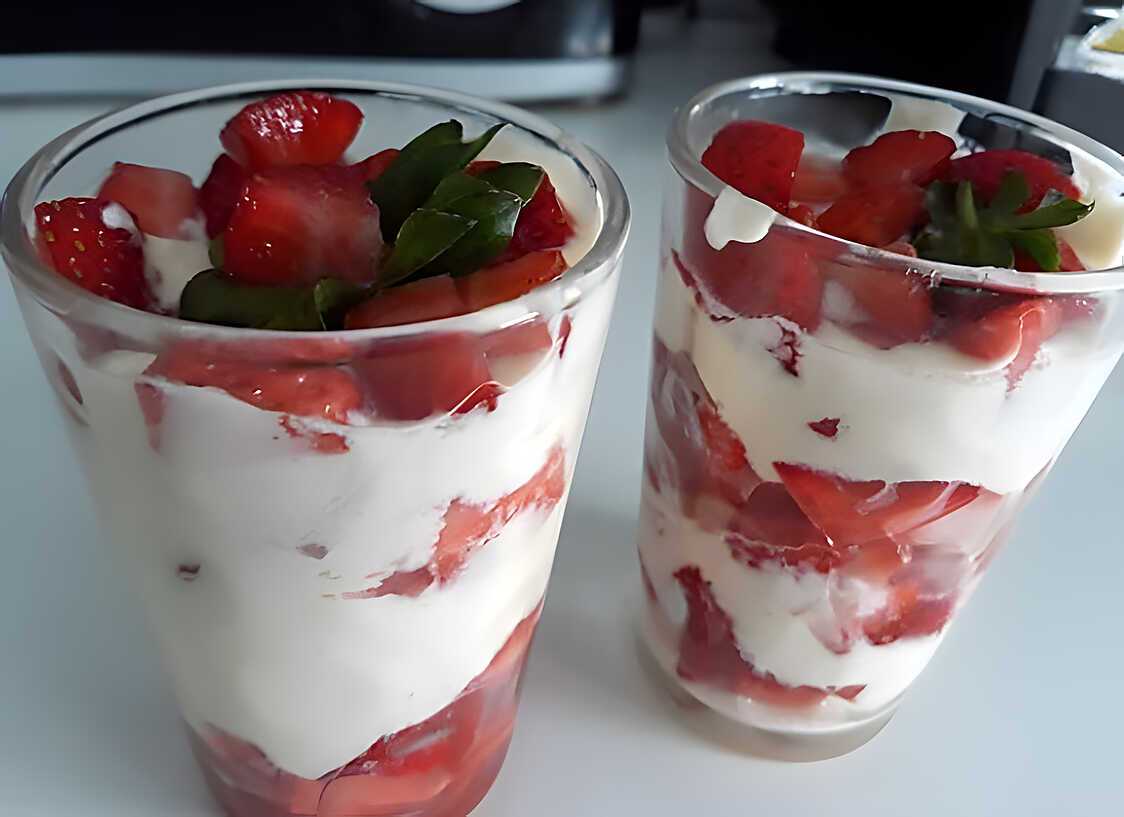 Recette de Verrines fraise et mascarpone par Nantes44