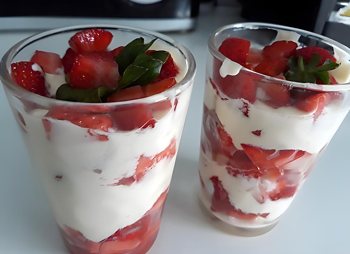 recette Verrines fraise et mascarpone