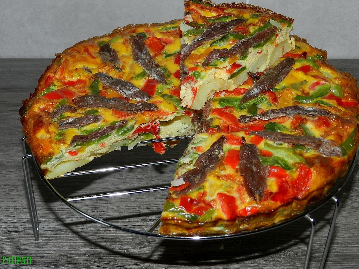 recette Tarte aux oeufs légumes du sud et anchois