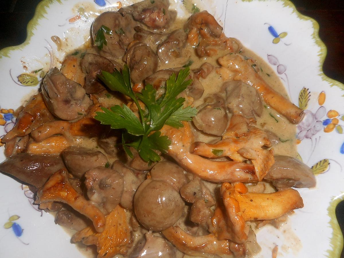 recette Rognon de veau aux girolles