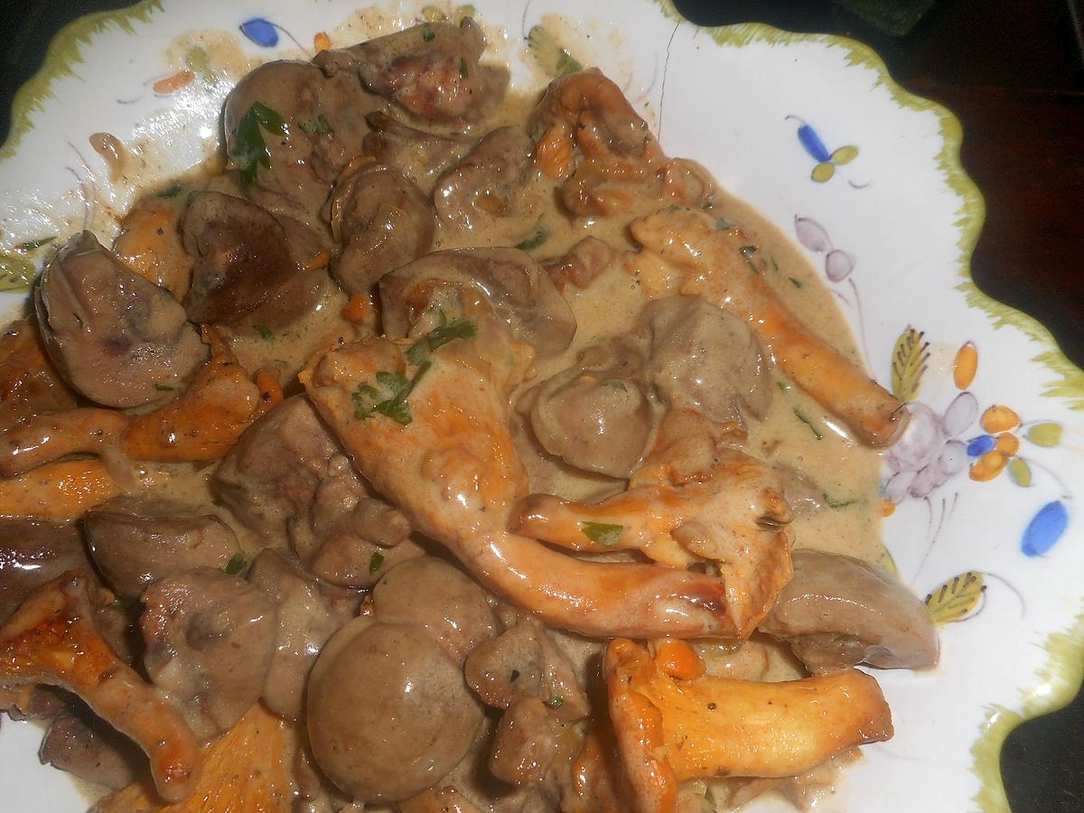 recette Rognon de veau aux girolles