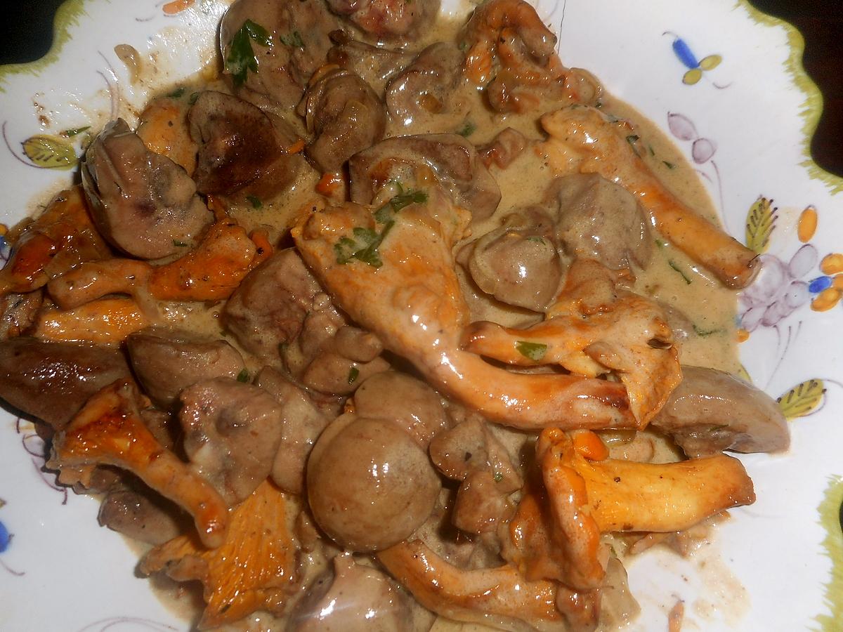 recette Rognon de veau aux girolles