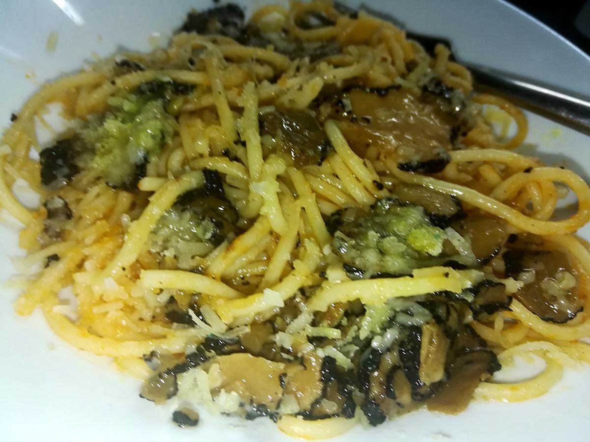 recette Spaghettis a la truffe et au parmesan