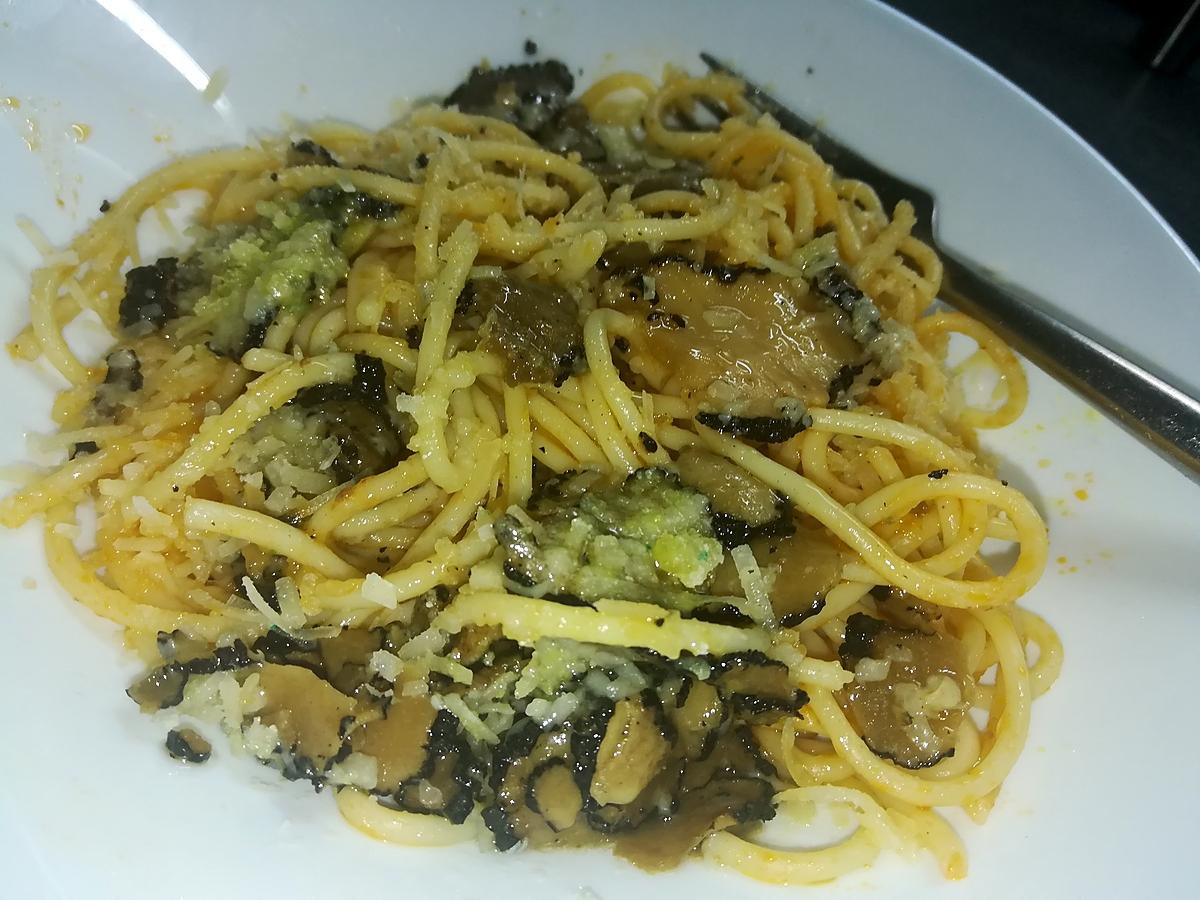 recette Spaghettis a la truffe et au parmesan