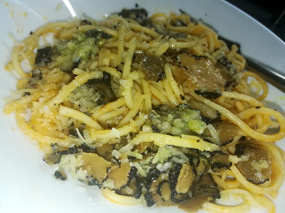 recette Spaghettis a la truffe et au parmesan