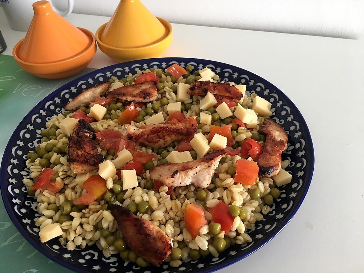 recette Salade de blé et au poulet