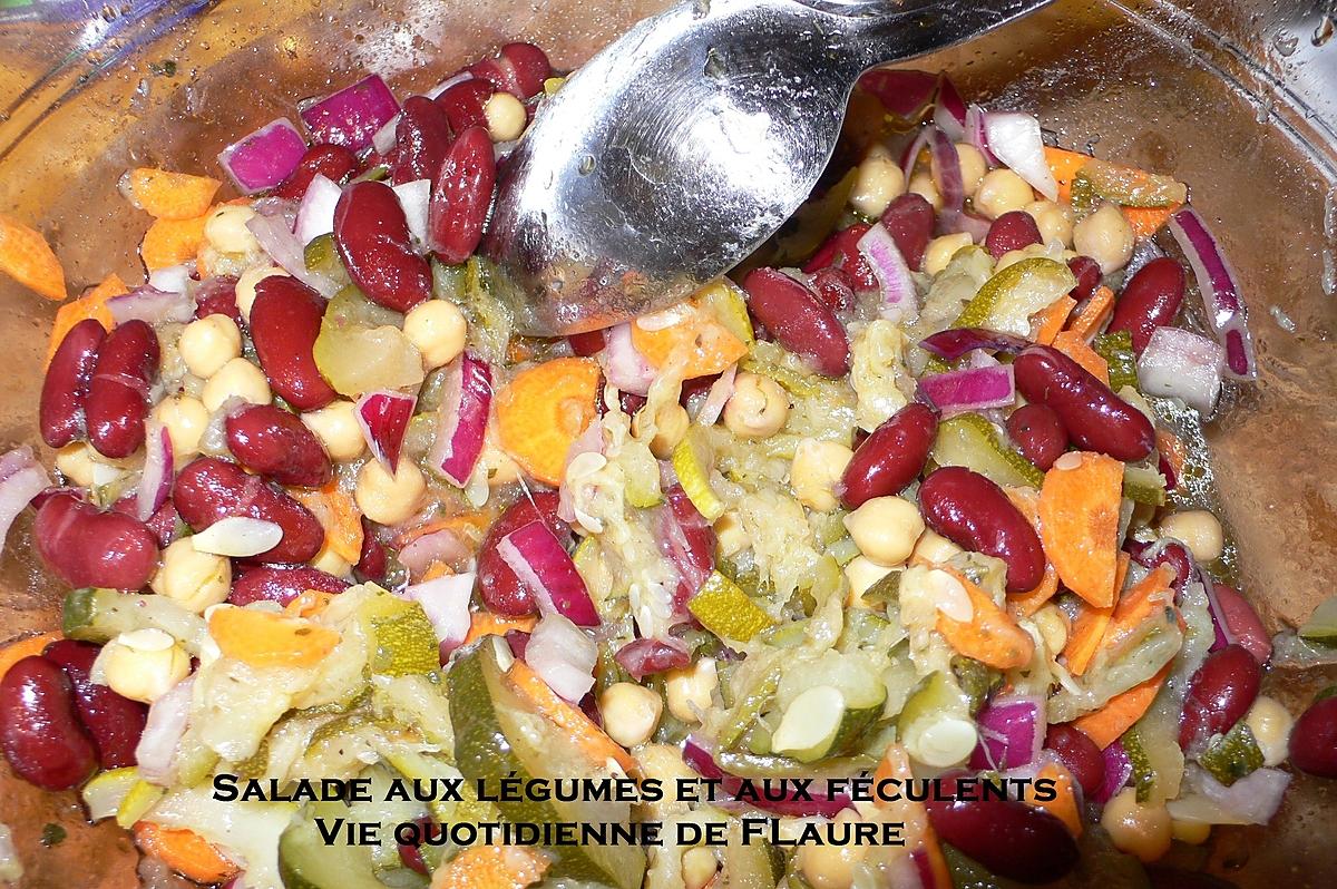 recette Salade aux légumes et féculents