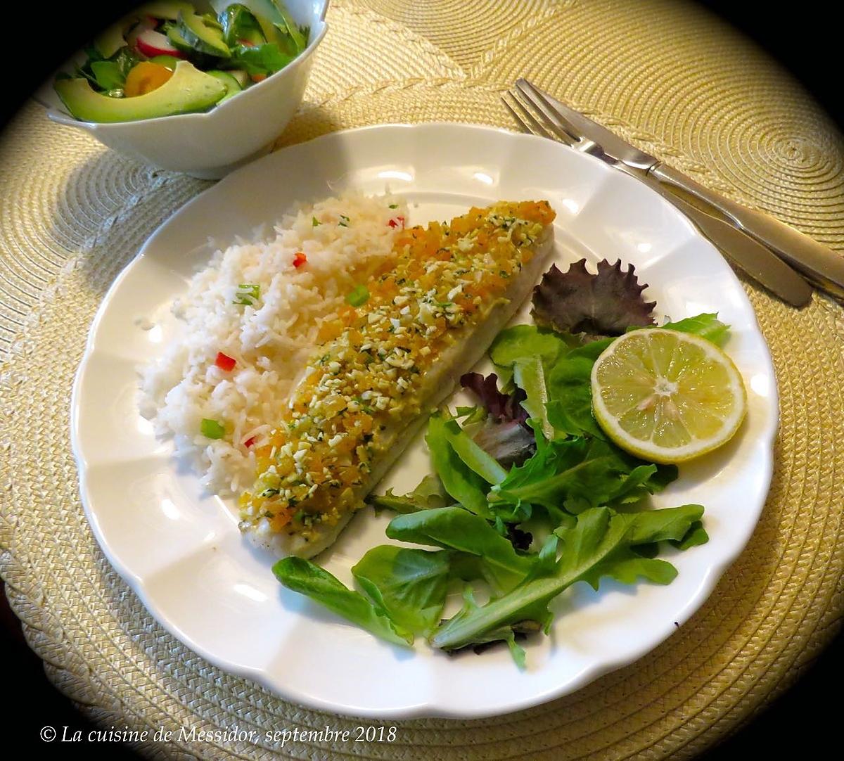 recette Filets de poisson en croûte d’amande et d’abricot +