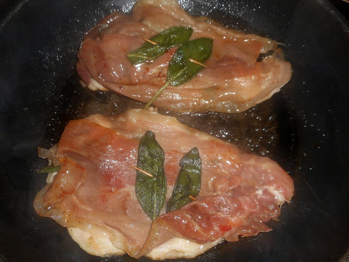 recette Escalope de dinde a la sauge et au jambon de pays