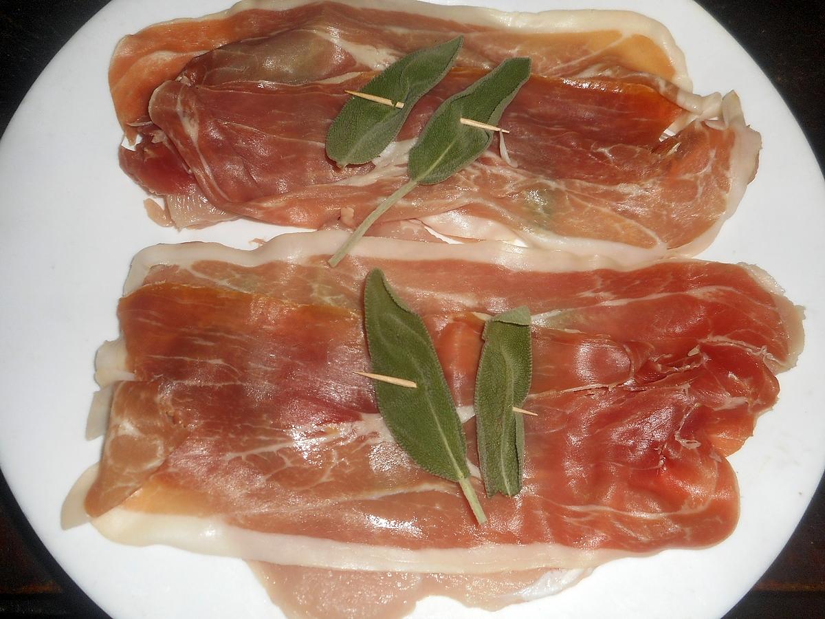 recette Escalope de dinde a la sauge et au jambon de pays