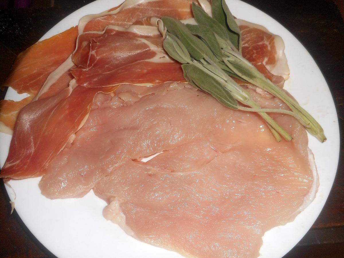 recette Escalope de dinde a la sauge et au jambon de pays