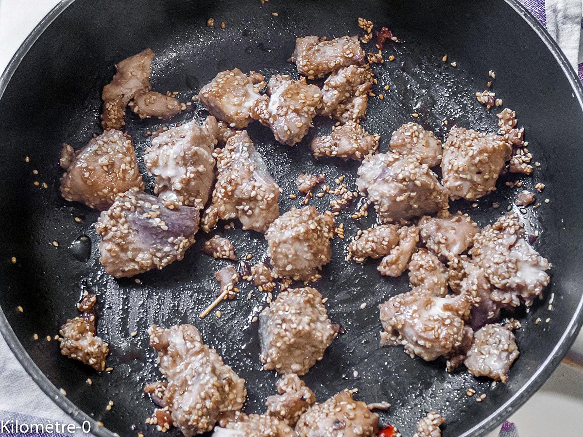 recette Thon mariné aux nouilles et aux poivrons