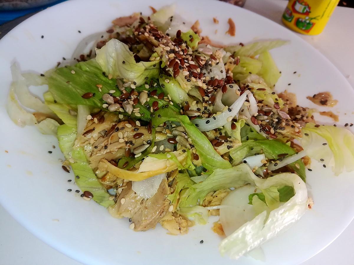 recette Salade de poulet au graines