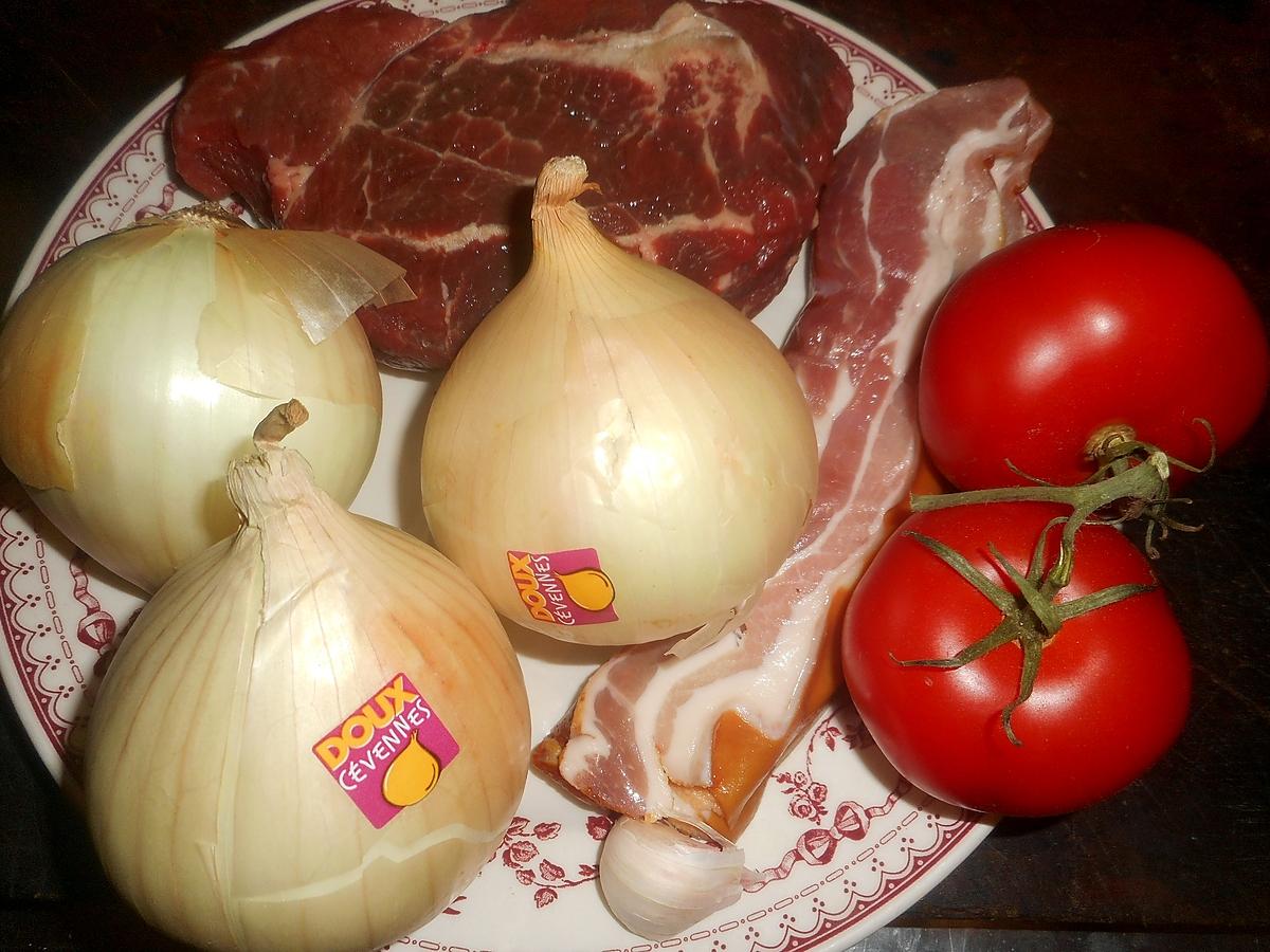 recette Boeuf aux oignons des cevennes