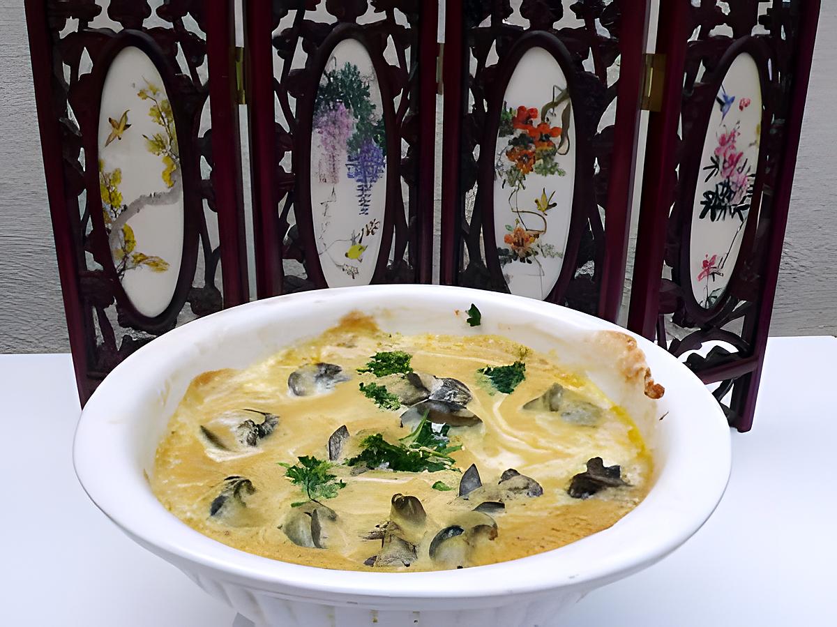 recette ESCARGOTS SAUCE MOUTARDE  A LA CREME