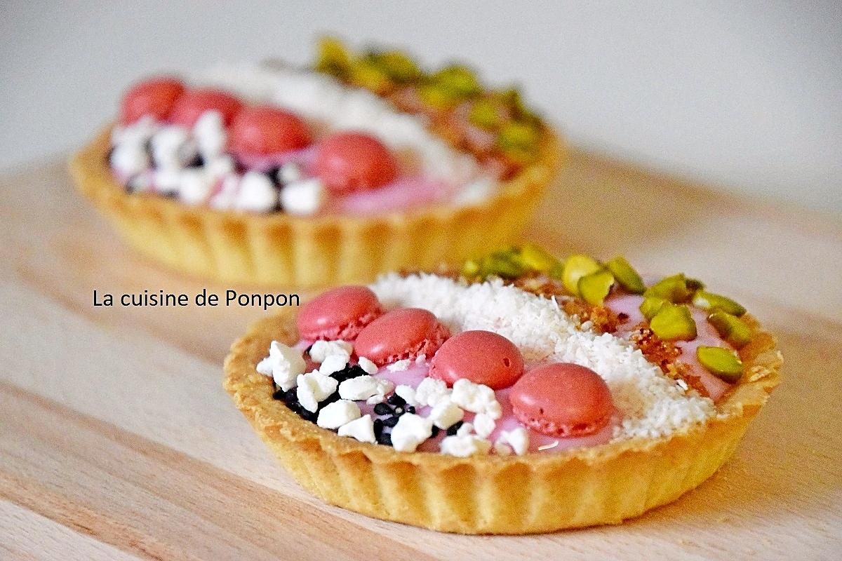 recette Une tartelette bien habillée, de rose vêtue