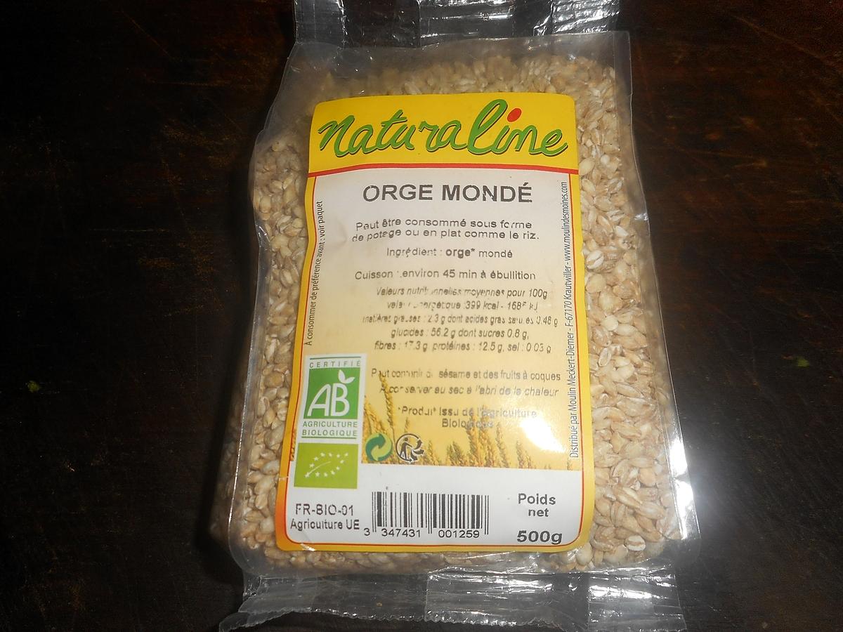 recette Orge mondé avec une morteau