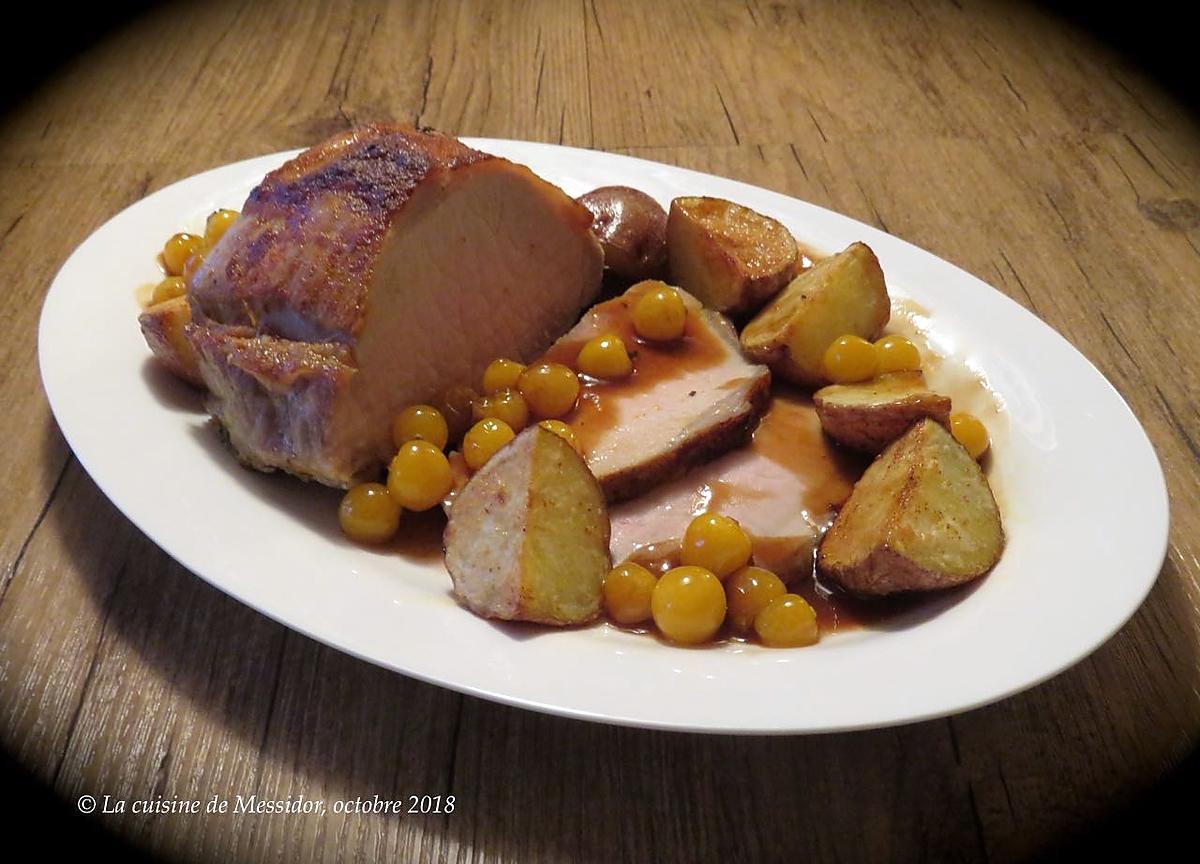 recette Rôti de porc aux cerises de terre (physalis)