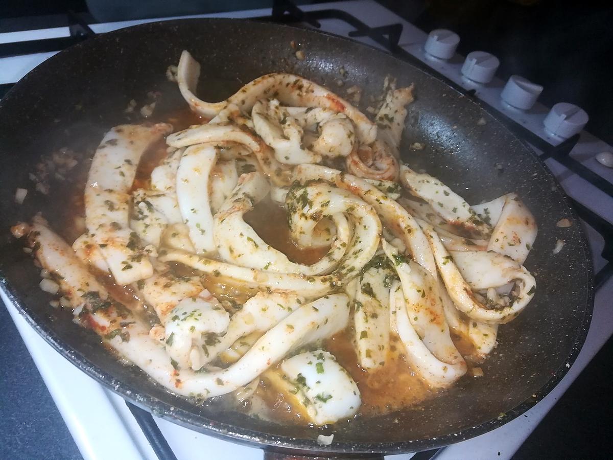 recette Tagliatelles de calamars a la persillade