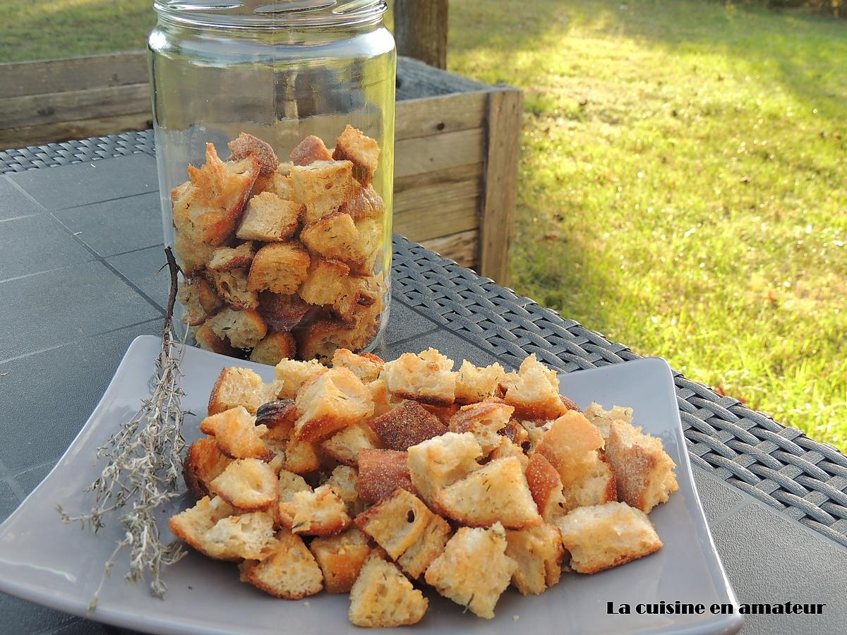 recette Croûtons ail et romarin