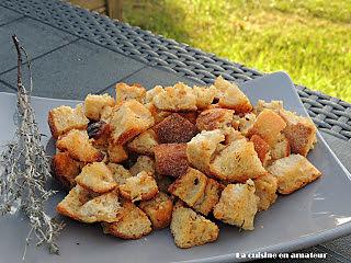 recette Croûtons ail et romarin