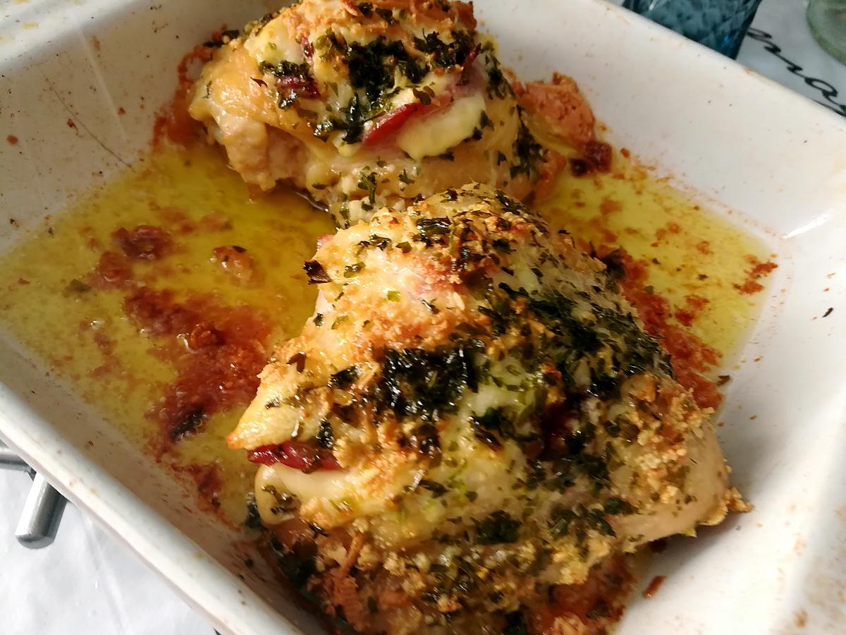 recette Poulet gratiné façon Orloff